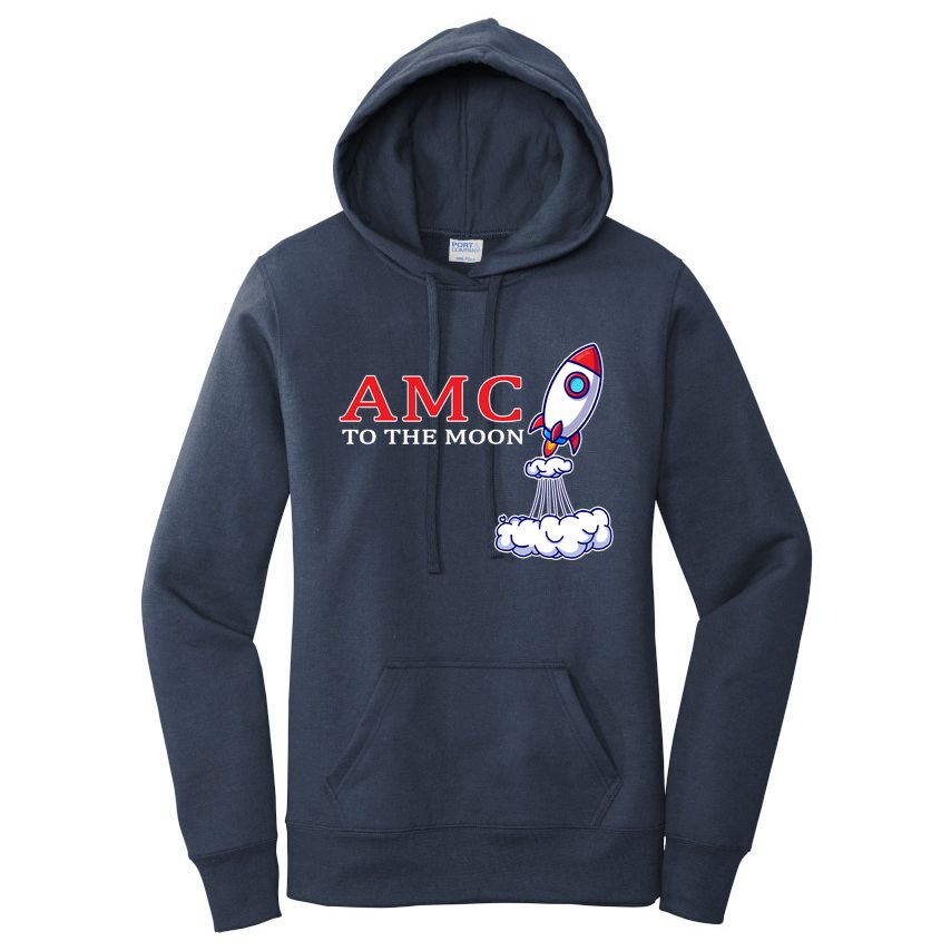 AMC Stocks To The Moon Wall Street Women's Pullover Hoodie