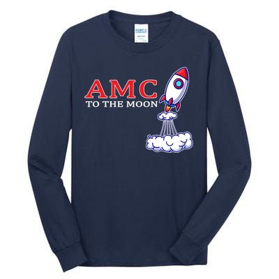 AMC Stocks To The Moon Wall Street Tall Long Sleeve T-Shirt