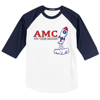 AMC Stocks To The Moon Wall Street Baseball Sleeve Shirt