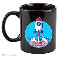 AMC To The Moon 11oz C Handle Ceramic Mug