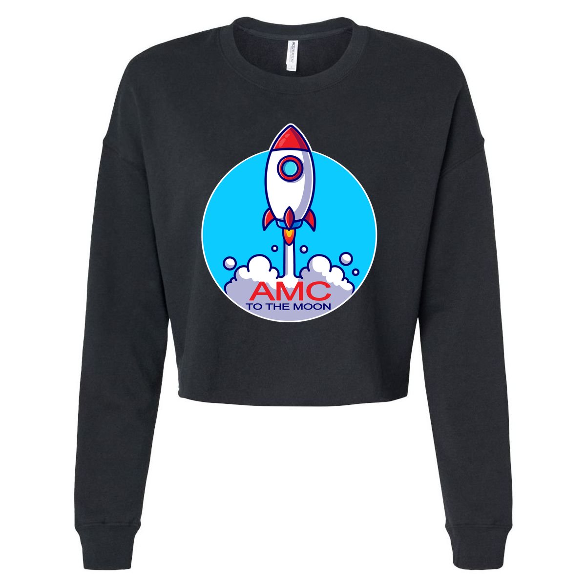 AMC To The Moon Cropped Pullover Crew