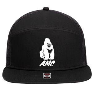 AMC To The Moon Apes Of Wall Street 7 Panel Mesh Trucker Snapback Hat