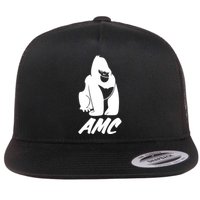 AMC To The Moon Apes Of Wall Street Flat Bill Trucker Hat