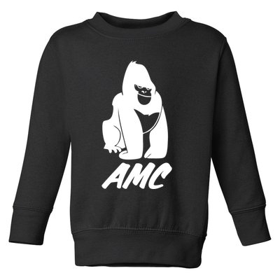 AMC To The Moon Apes Of Wall Street Toddler Sweatshirt