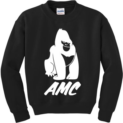 AMC To The Moon Apes Of Wall Street Kids Sweatshirt