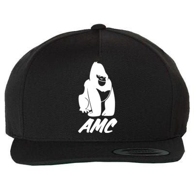 AMC To The Moon Apes Of Wall Street Wool Snapback Cap