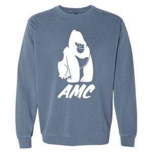 AMC To The Moon Apes Of Wall Street Garment-Dyed Sweatshirt