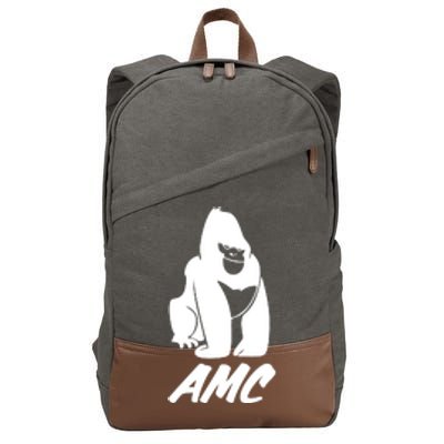 AMC To The Moon Apes Of Wall Street Cotton Canvas Backpack