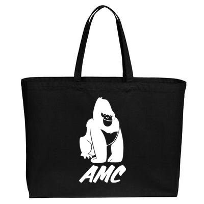 AMC To The Moon Apes Of Wall Street Cotton Canvas Jumbo Tote