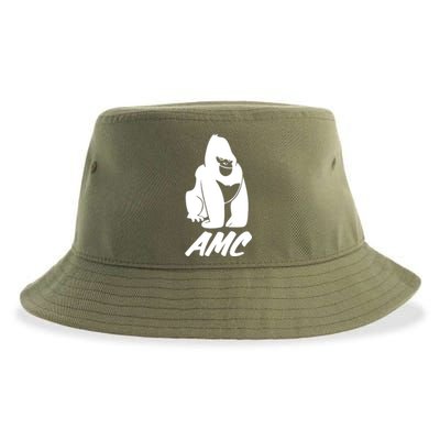 AMC To The Moon Apes Of Wall Street Sustainable Bucket Hat