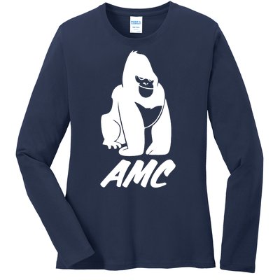 AMC To The Moon Apes Of Wall Street Ladies Long Sleeve Shirt