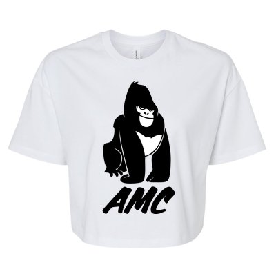 AMC To The Moon Apes Of Wall Street Bella+Canvas Jersey Crop Tee