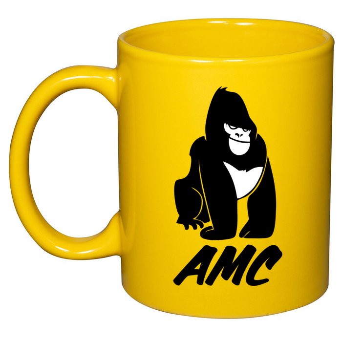 AMC To The Moon Apes Of Wall Street 11oz C Handle Ceramic Mug