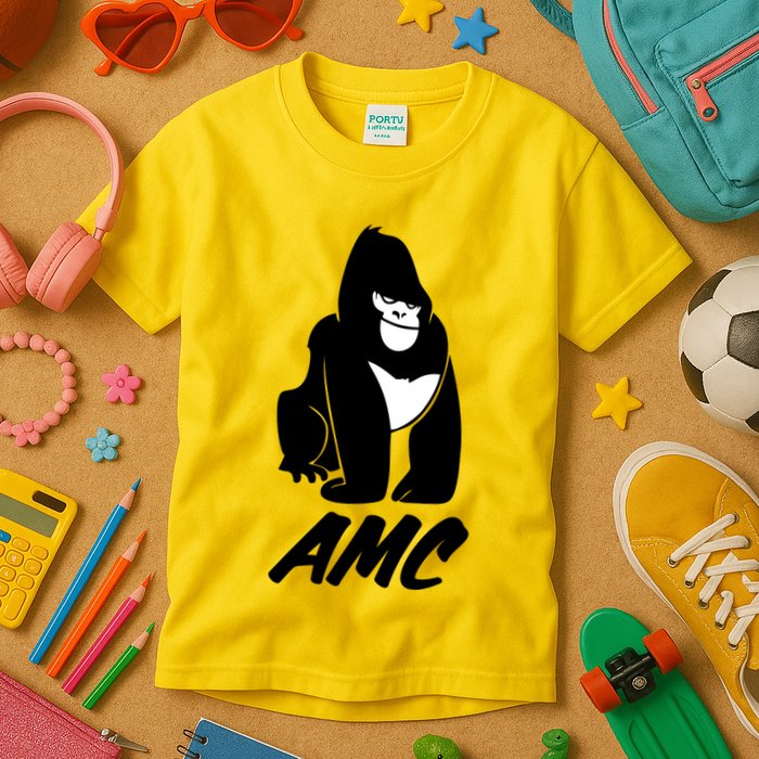 AMC To The Moon Apes Of Wall Street Kids T-Shirt