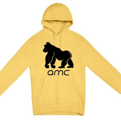 AMC To the moon Short Squeeze Ape Premium Pullover Hoodie