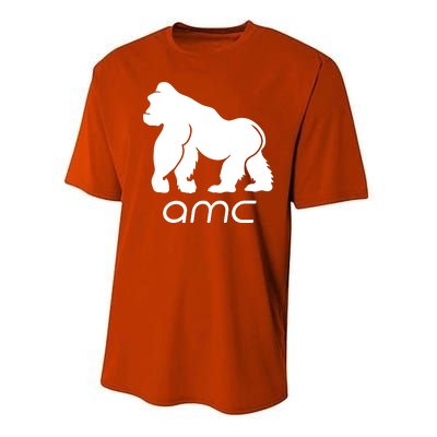 AMC To the moon Short Squeeze Ape Performance Sprint T-Shirt