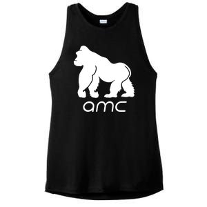 AMC To the moon Short Squeeze Ape Ladies PosiCharge Tri-Blend Wicking Tank