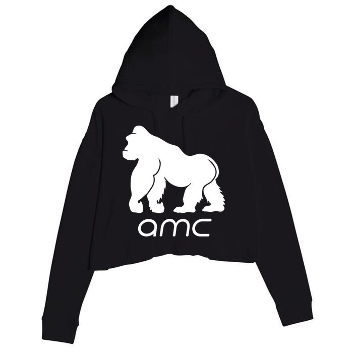 AMC To the moon Short Squeeze Ape Crop Fleece Hoodie