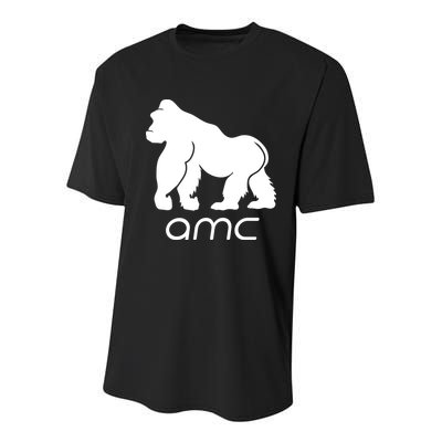 AMC To the moon Short Squeeze Ape Youth Performance Sprint T-Shirt
