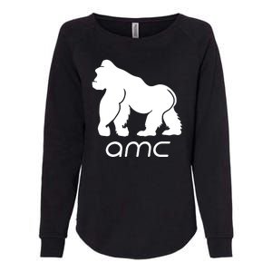 AMC To the moon Short Squeeze Ape Womens California Wash Sweatshirt