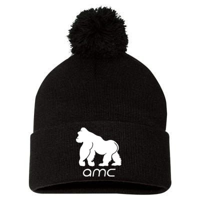 AMC To the moon Short Squeeze Ape Pom Pom 12in Knit Beanie