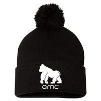 AMC To the moon Short Squeeze Ape Pom Pom 12in Knit Beanie
