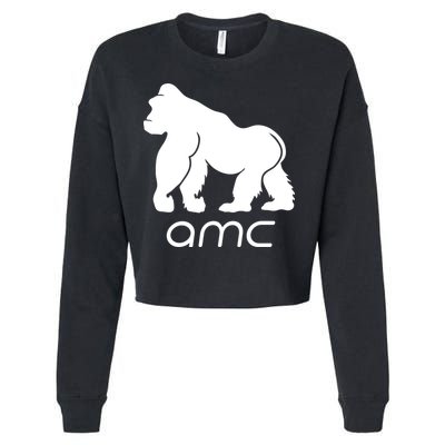 AMC To the moon Short Squeeze Ape Cropped Pullover Crew