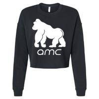 AMC To the moon Short Squeeze Ape Cropped Pullover Crew