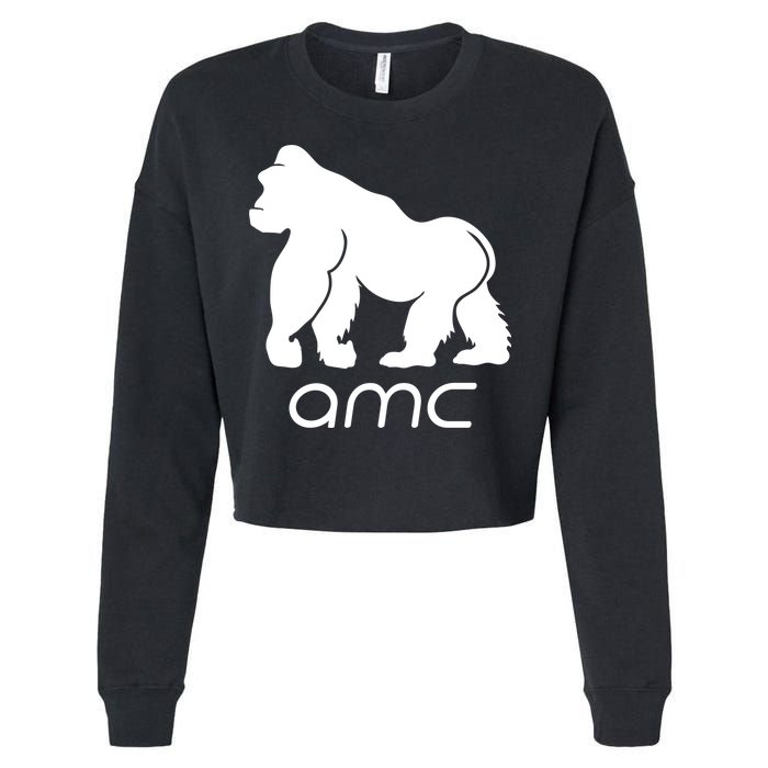 AMC To the moon Short Squeeze Ape Cropped Pullover Crew
