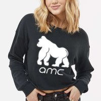 AMC To the moon Short Squeeze Ape Cropped Pullover Crew