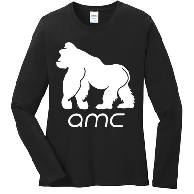 AMC To the moon Short Squeeze Ape Ladies Long Sleeve Shirt
