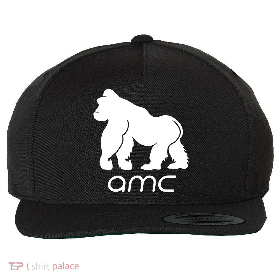 AMC To the moon Short Squeeze Ape Wool Snapback Cap