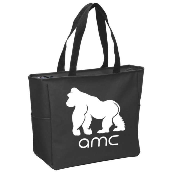 AMC To the moon Short Squeeze Ape Zip Tote Bag