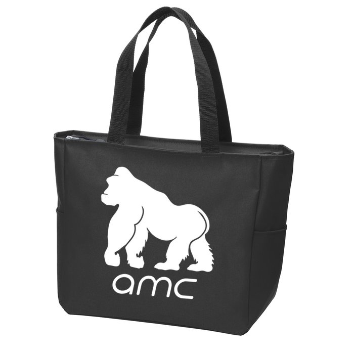AMC To the moon Short Squeeze Ape Zip Tote Bag