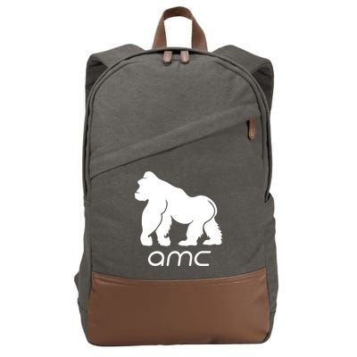 AMC To the moon Short Squeeze Ape Cotton Canvas Backpack