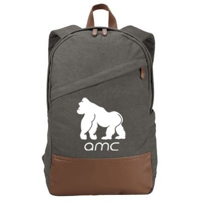 AMC To the moon Short Squeeze Ape Cotton Canvas Backpack