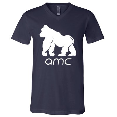 AMC To the moon Short Squeeze Ape V-Neck T-Shirt