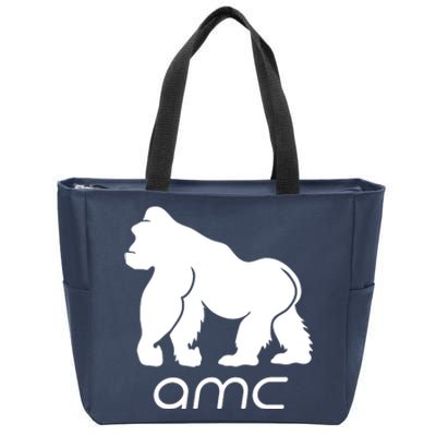 AMC To the moon Short Squeeze Ape Zip Tote Bag