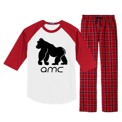 AMC To the moon Short Squeeze Ape Raglan Sleeve Pajama Set