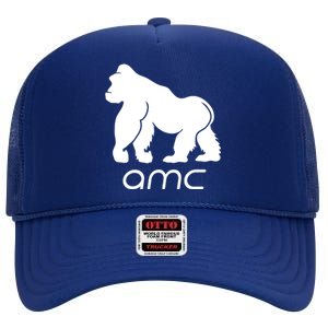 AMC To the moon Short Squeeze Ape High Crown Mesh Back Trucker Hat