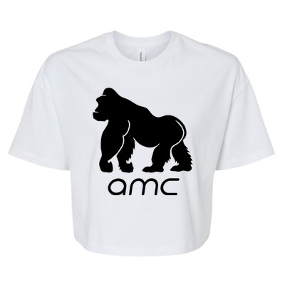 AMC To the moon Short Squeeze Ape Bella+Canvas Jersey Crop Tee