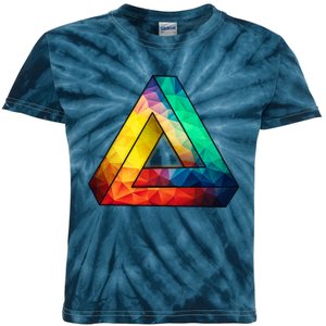 Abstract Multi Color Cubizm Painting Kids Tie-Dye T-Shirt