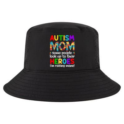 Autism Mom Cute Gift Some People Look Up To Their Heroes Gift Cool Comfort Performance Bucket Hat