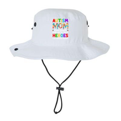 Autism Mom Cute Gift Some People Look Up To Their Heroes Gift Legacy Cool Fit Booney Bucket Hat