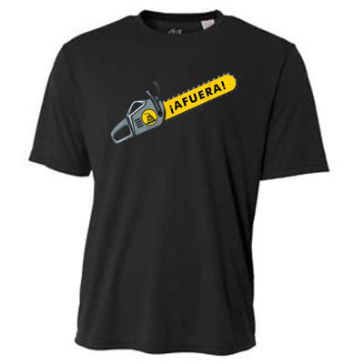 Afuera Milei Chainsaw Libertarian Ancap Liberty Freedom Cooling Performance Crew T-Shirt