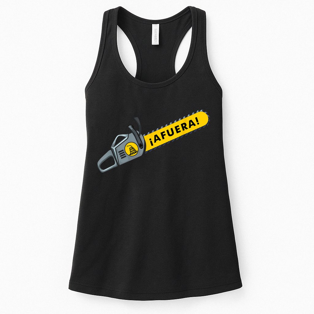Afuera Milei Chainsaw Libertarian Ancap Liberty Freedom Womens Tank Top