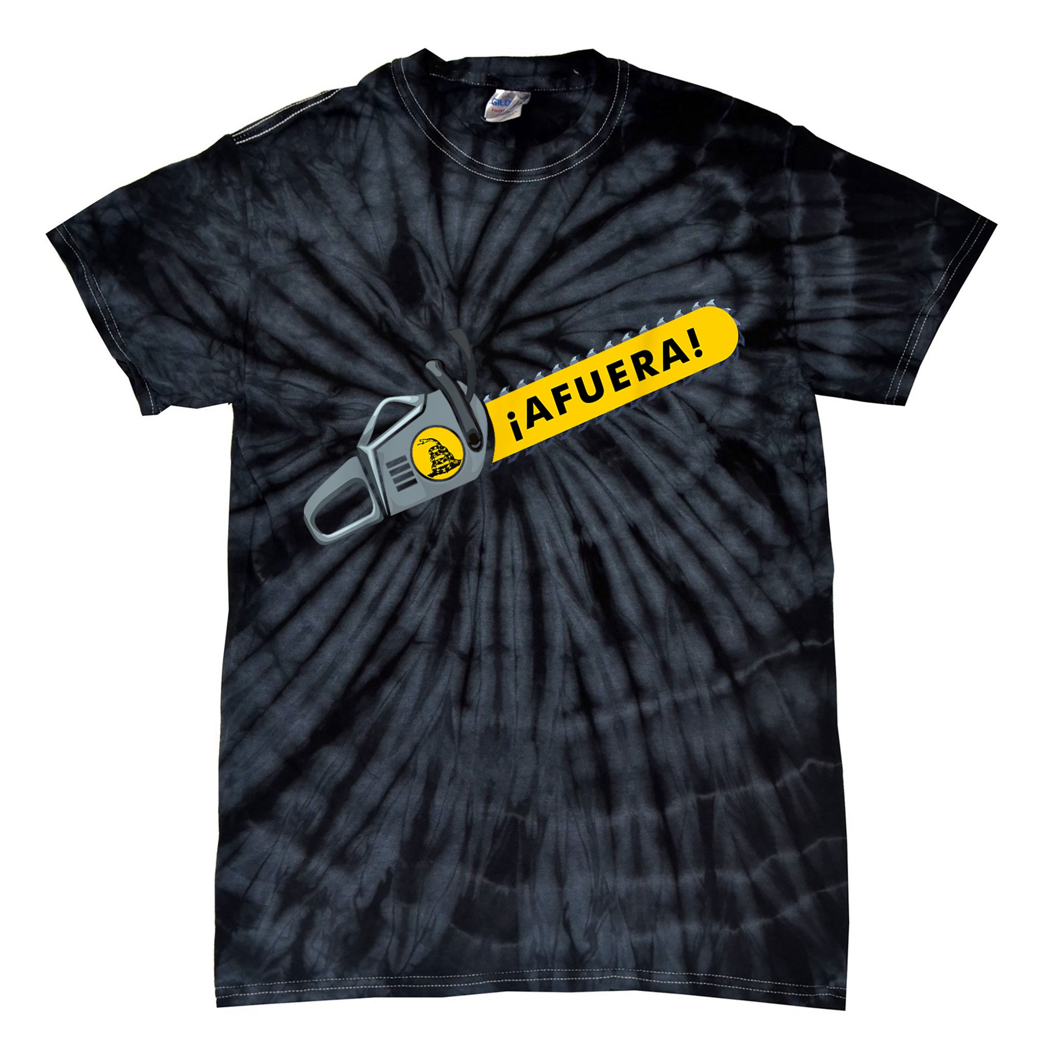 Afuera Milei Chainsaw Libertarian Ancap Liberty Freedom Tie-Dye T-Shirt