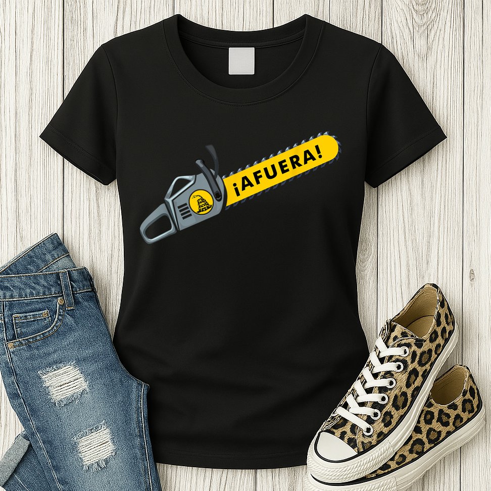 Afuera Milei Chainsaw Libertarian Ancap Liberty Freedom Womens T-Shirt