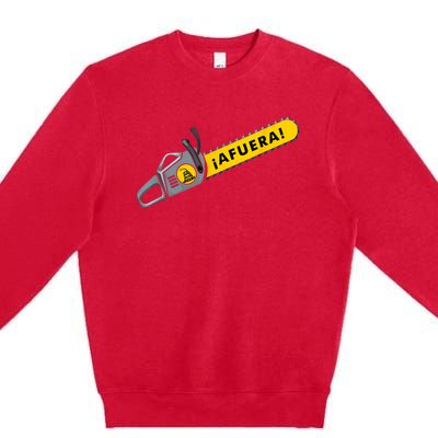 Afuera Milei Chainsaw Libertarian Ancap Liberty Freedom Premium Crewneck Sweatshirt