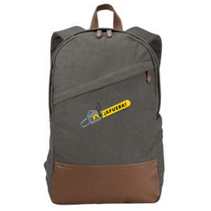 Afuera Milei Chainsaw Libertarian Ancap Liberty Freedom Cotton Canvas Backpack